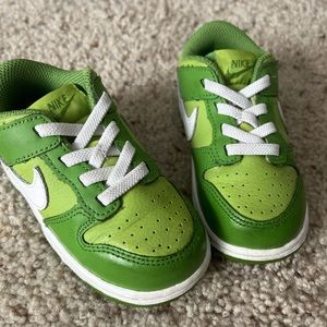 Toddler Nike chlorophyll low dunks - size 8c